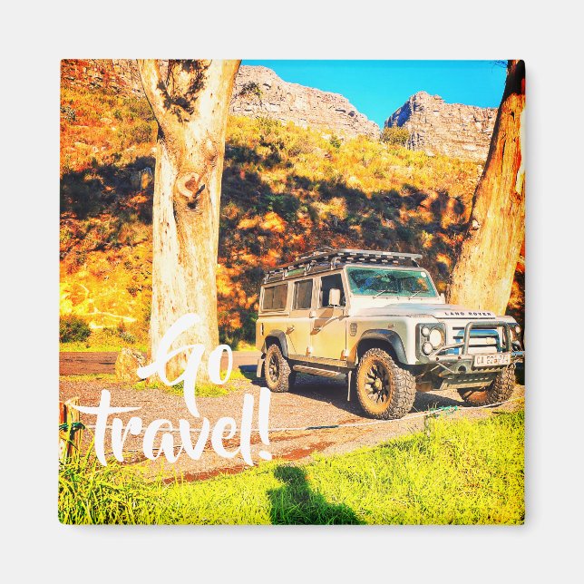 Aller Voyager 4x4 Monts de voiture Magnet paysage (Devant)