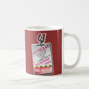 Aller Zugangs-Bühne hinter dem Vorhang-Durchlauf Kaffeetasse