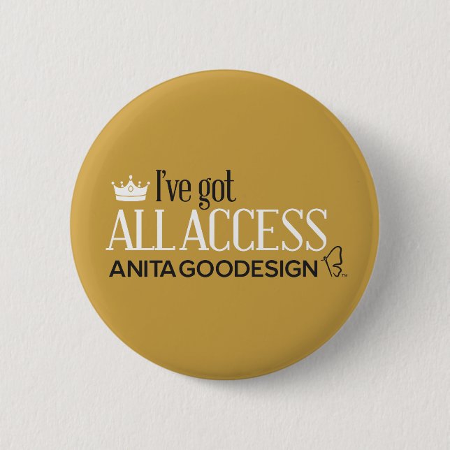 Aller Zugangs-Verein-Knopf (Gold) Button (Vorderseite)