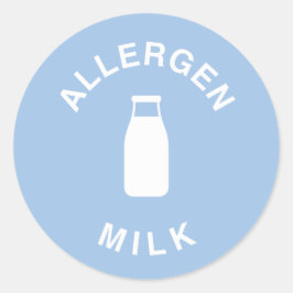 Allergenmilch - Warnung: Enthält Milch Runder Aufkleber