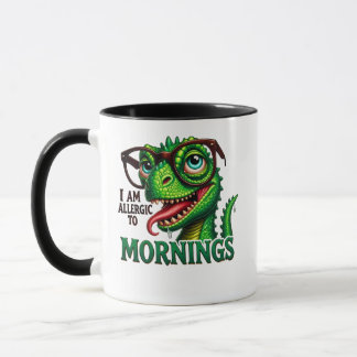 Allergie à Mug du matin - Citation drôle d'animal