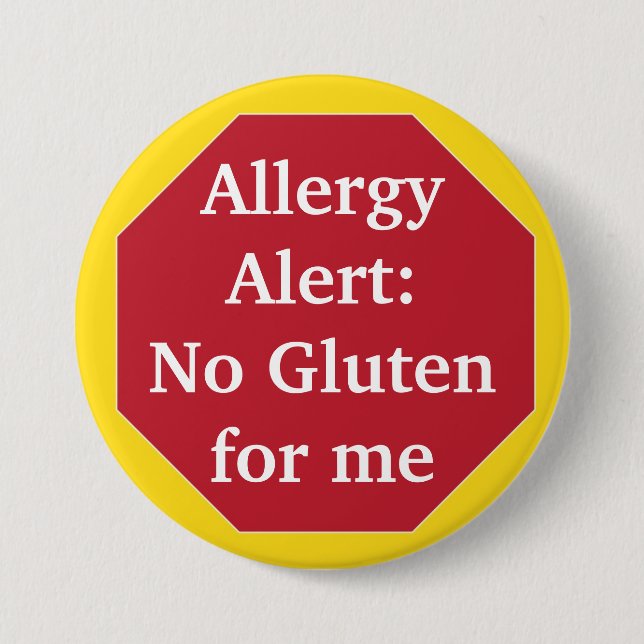 Allergie-Alarm:  Kein Gluten Button (Vorderseite)