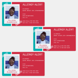 Allergie Alert Kids Foto Medical Emergency Daycare Etiketten