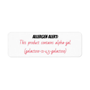 Allergie Allergenkennzeichnung, Alpha-Gal-Lebensmi
