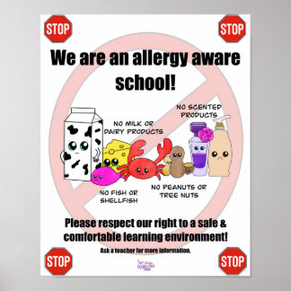 Allergie Aware School Poster