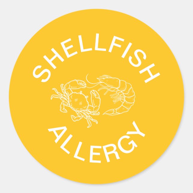 Allergie bei Muscheln Runder Aufkleber (Vorderseite)