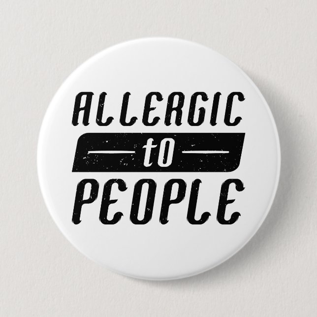 Allergie für Menschen Button (Vorderseite)