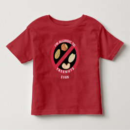 Allergie gegen Baumnüsse Kids Allergie Personalisi Kleinkind T-shirt