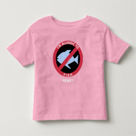 Allergie gegen Fische Kids Allergie Personalisiert Kleinkind T-shirt