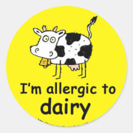 Allergie gegen Milch Runder Aufkleber