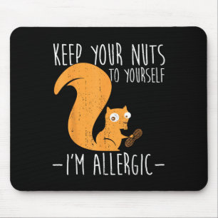 Allergie gegen Nüsse I Eichhörnchen Lebensmittelal Mousepad