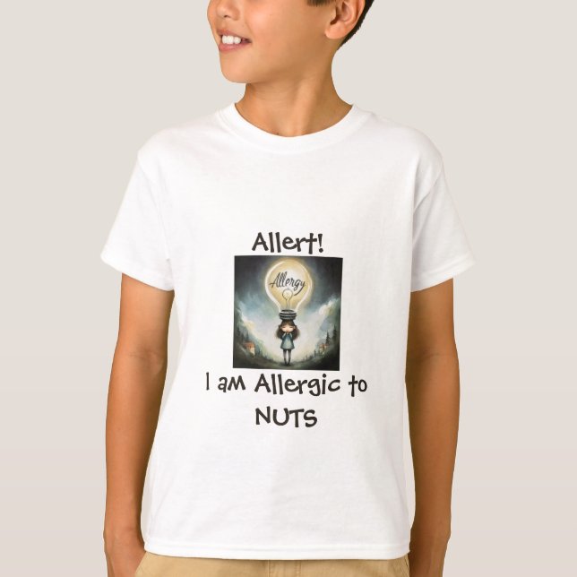 Allergie gegen Nüsse personalisierte Hemdallergie T-Shirt (Vorderseite)