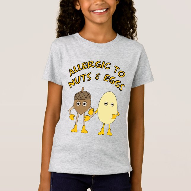 Allergie gegen Schalenfrüchte und Eier T-Shirt (Vorderseite)