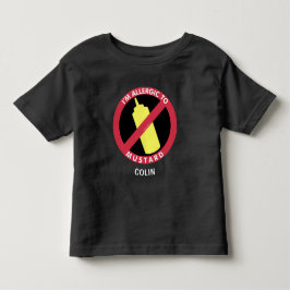 Allergie gegen Senf Kids Allergie Personalisiert Kleinkind T-shirt