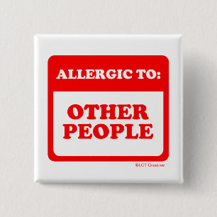 Allergie gegenüber anderen Menschen Button