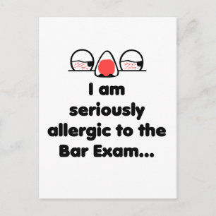 Allergie gegenüber der Bar-Prüfung Postkarte
