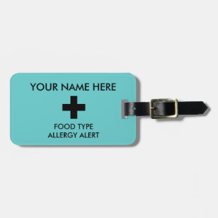Allergie Identifikation u. I.C.E. Tag Gepäckanhänger