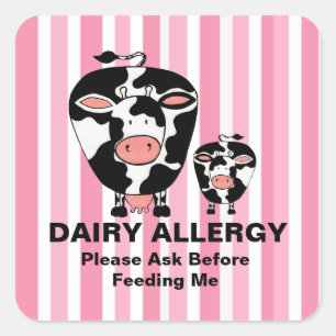 Allergie laitière ferme vache Étiquette personnali