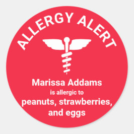 Allergie Runder Aufkleber