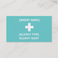 Allergie wachsame Identifikations- u. EIS-Karte