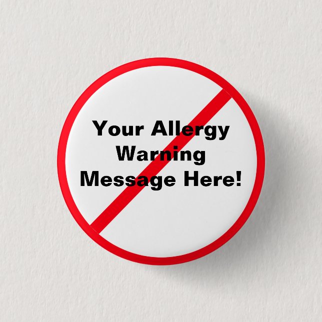 Allergie/Warnen Button (Vorderseite)