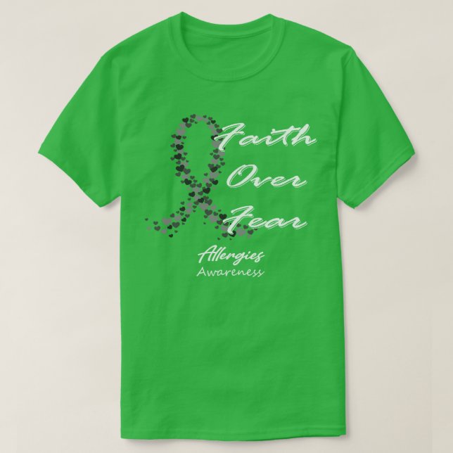 Allergien Bewusstseinsbewusstsein über Angst in di T-Shirt (Design vorne)