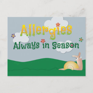 Allergien - immer in der Saison Postkarte