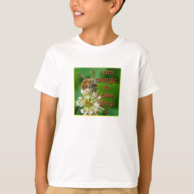 Allergisch gegen Bienenstiche - ideal für Kinder i T-Shirt (Vorderseite)