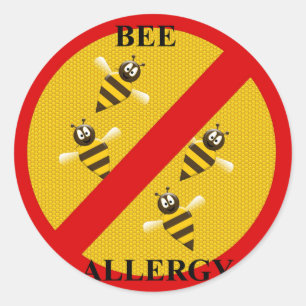 Allergisch zu den Bienen Runder Aufkleber