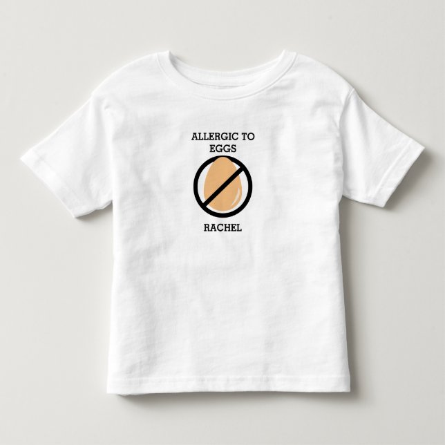Allergisch zu den Ei-personalisierten Kindern Kleinkind T-shirt (Vorderseite)