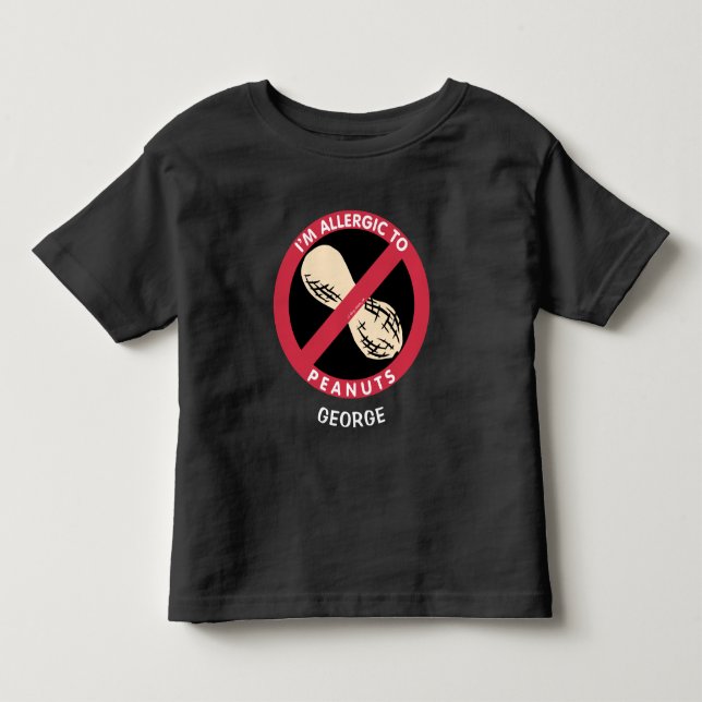 Allergisch zur Erdnuss-Kinderallergie Kleinkind T-shirt (Vorderseite)