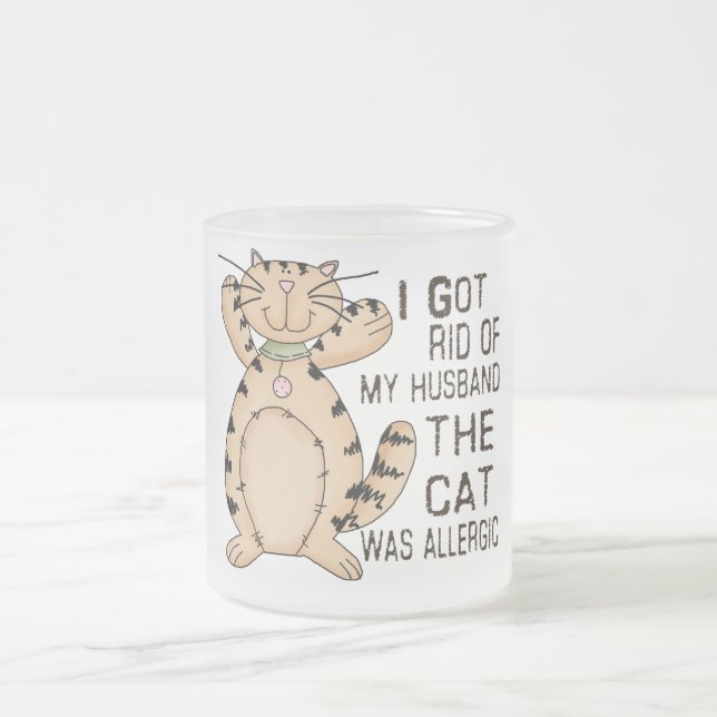Allergische Katze Mattglastasse (Mittel)