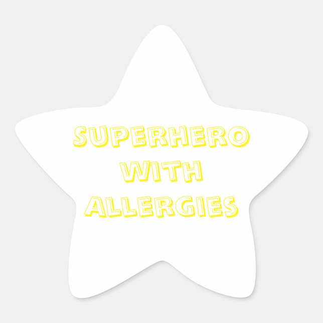 Allergische Kinderkleber Stern-Aufkleber (Vorderseite)