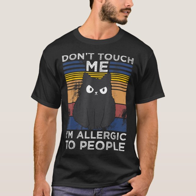 Allergische Reaktionen auf Menschen Katzenspass im T-Shirt (Vorderseite)