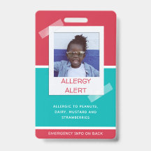 Allergische Warnkids Foto Medical Emergency Daycar