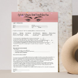 Allergischer Patch Test Lash Zustimmung Form Rose  Briefbogen