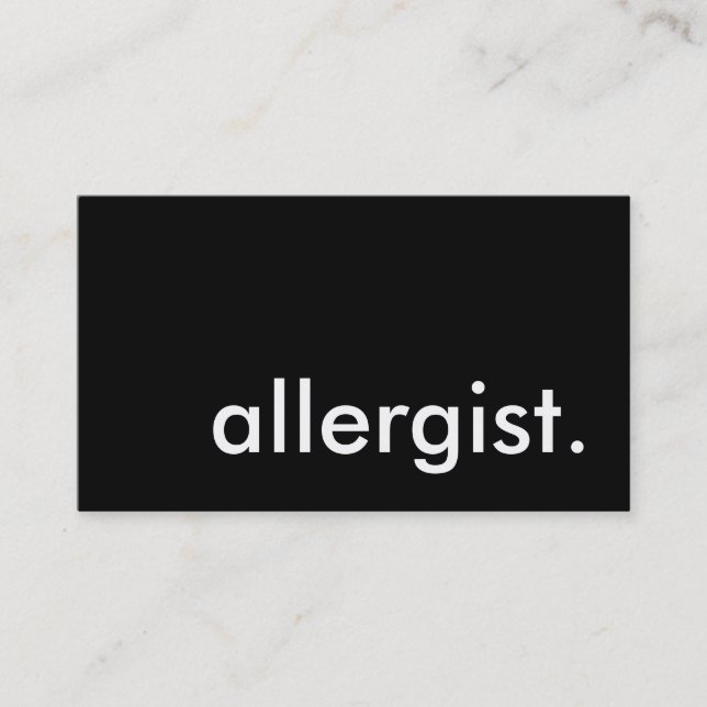 Allergist. Visitenkarte (Vorderseite)