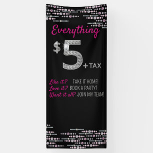 Alles 5 $ Schmuck - Veranstaltung zeigen rosa Diam Banner