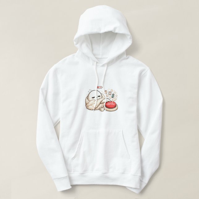 Alles abbrechen 2% Akku  Hoodie (Design vorne)