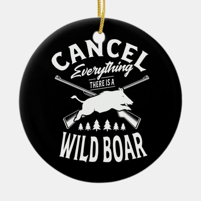 Alles abbrechen, was ein Wildschwein für einen Keramik Ornament (Vorne)