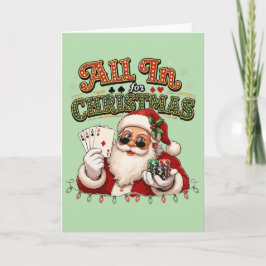Alles auf Weihnachten Pokern Santa Karte