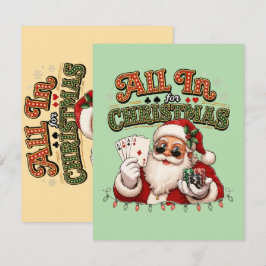 Alles auf Weihnachten Pokern Santa Mitteilungskarte