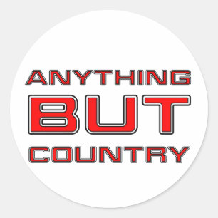 Alles außer Country Music Runder Aufkleber