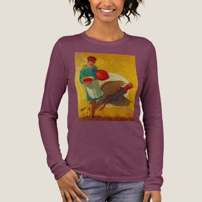 Alles außer dem Truthahn Tri-Blend Shirt (Vorderseite)