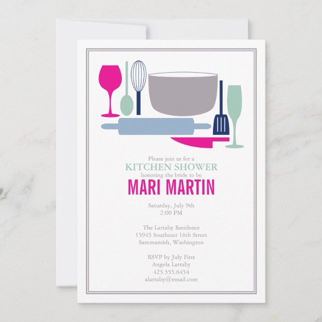 Alles außer der Sink Bridal Dusche Einladung (Vorderseite)