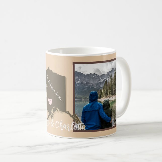 Alles begann hier, Alaska, Foto individualisieren Kaffeetasse (VorderseiteRechts)
