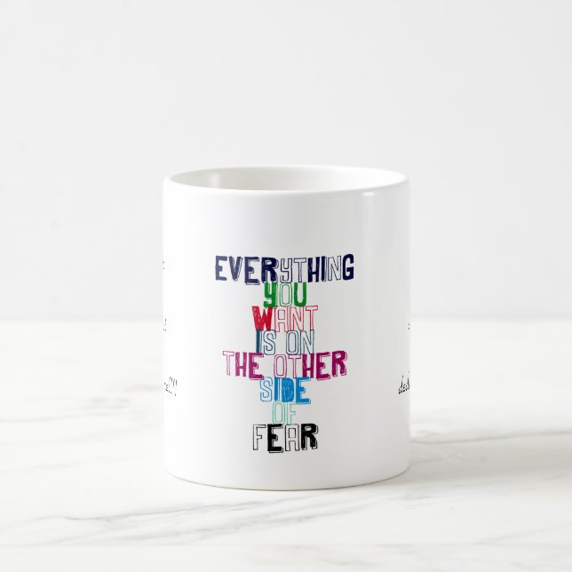 Alles, das Sie wollen, ist auf der anderen Seite Kaffeetasse (Mittel)