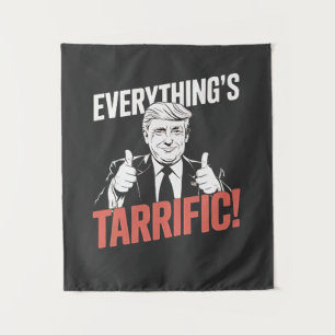 Alles Drehte Anti-Tarrfis-Maßnahmen Wandteppich