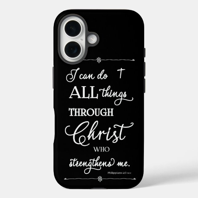 Alles durch Christus - Philipper 4:13 iPhone 16 Hülle (Rückseite)