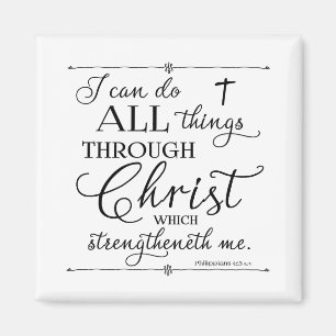 Alles durch Christus - Philipper 4:13 Magnet